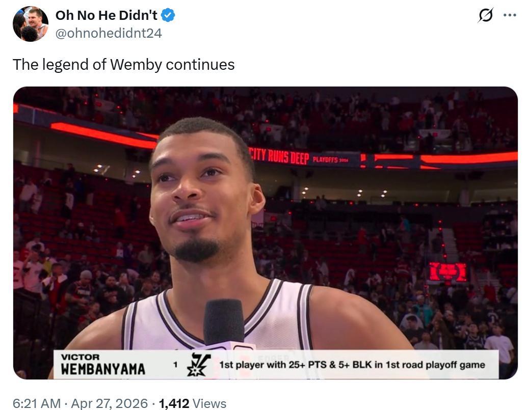 官方网-27分11板3助4断7帽，文班成历史首人！马刺3-1夺赛点5大优势冲冠